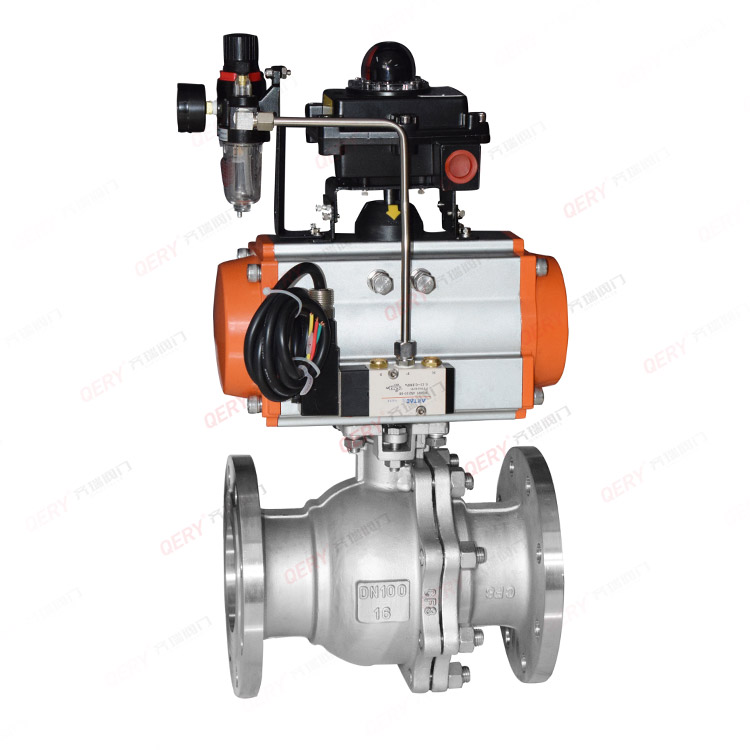 Pneumatic flange ball valve